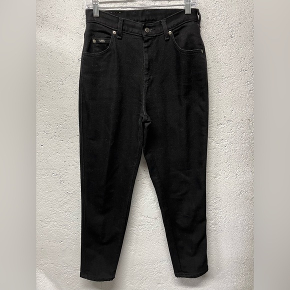 Lee Denim - Black Vintage Lee High Waisted Straight Leg Jeans Size 10 Petite